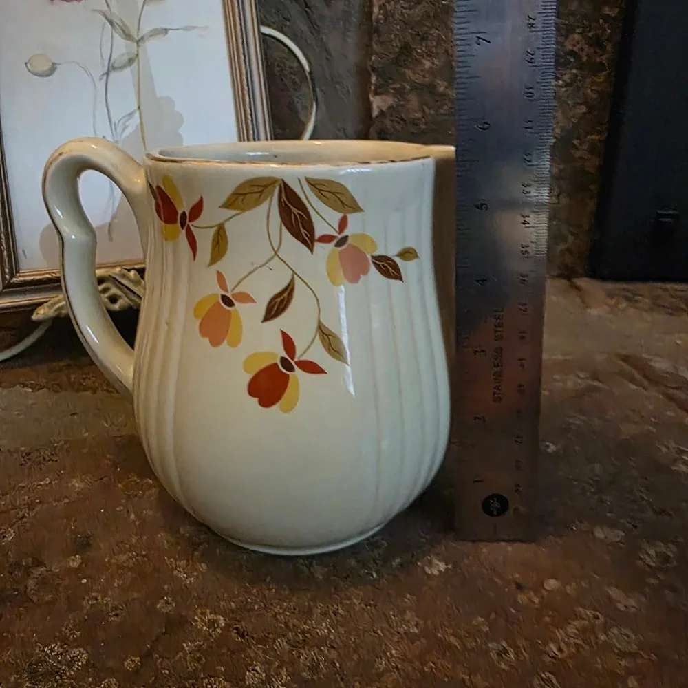 Vintage Halls Superior Autumn Leaf Pitcher Mary Dunbar Jewel Tea Ceramic Jug 6.5